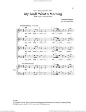 Cover icon of My Lord! What A Morning sheet music for choir (SATB: soprano, alto, tenor, bass) by Cedric Dent, intermediate skill level