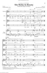 Cover icon of She Walks in Beauty sheet music for choir (SATB: soprano, alto, tenor, bass) by Taylor Davis and Lord Byron, intermediate skill level