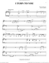 Cover icon of I Turn To You sheet music for voice and piano by Christina Aguilera and Diane Warren, intermediate skill level