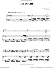 Cover icon of I'm Yours sheet music for voice and piano by Jason Mraz, intermediate skill level