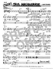 Cover icon of This Masquerade (Low Voice) sheet music for voice and other instruments (real book with lyrics) by George Benson and Leon Russell, intermediate skill level