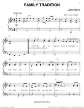 Cover icon of Family Tradition sheet music for piano solo by Hank Williams, Jr., easy skill level