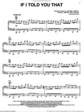 Cover icon of If I Told You That sheet music for voice, piano or guitar by Whitney Houston, Fred Jerkins, LaShawn Daniels, Rodney Jerkins and Toni Estes, intermediate skill level
