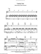 Cover icon of Twenty One sheet music for voice, piano or guitar by The Who and Pete Townshend, intermediate skill level