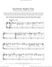 Cover icon of Summer Night City sheet music for piano solo by ABBA, Benny Andersson and Bjorn Ulvaeus, beginner skill level