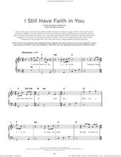 Cover icon of I Still Have Faith In You sheet music for piano solo by ABBA, Benny Andersson and Bjorn Ulvaeus, beginner skill level