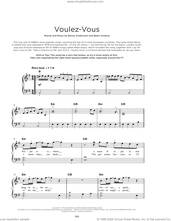 Cover icon of Voulez-Vous sheet music for piano solo by ABBA, Benny Andersson and Bjorn Ulvaeus, beginner skill level