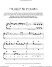 Cover icon of If It Wasn't For The Nights sheet music for piano solo by ABBA, Benny Andersson and Bjorn Ulvaeus, beginner skill level