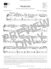 Cover icon of Moderato (Grade 2, list A2, from the ABRSM Piano Syllabus 2025 and 2026) sheet music for piano solo by Ludwig van Beethoven, classical score, intermediate skill level