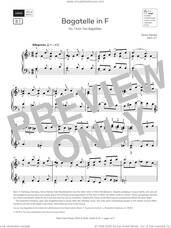 Cover icon of Bagatelle in F (Grade 6, list B1, from the ABRSM Piano Syllabus 2025 and 2026) sheet music for piano solo by Fanny Hensel, classical score, intermediate skill level
