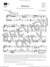 Cover icon of Scherzo (Grade 7, list A1, from the ABRSM Piano Syllabus 2025 and 2026) sheet music for piano solo by Ludwig van Beethoven, classical score, intermediate skill level