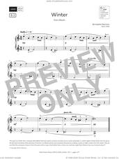 Cover icon of Winter (Grade 1, list B3, from the ABRSM Piano Syllabus 2025 and 2026) sheet music for piano solo by Bernadette Marmion, classical score, intermediate skill level