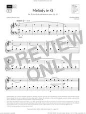 Cover icon of Melody in G (Grade Initial, list B1, from the ABRSM Piano Syllabus 2025 and 2026) sheet music for piano solo by Ferdinand Beyer, classical score, intermediate skill level