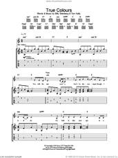 Cover icon of True Colours sheet music for guitar (tablature) by Eva Cassidy and Billy Steinberg, intermediate skill level