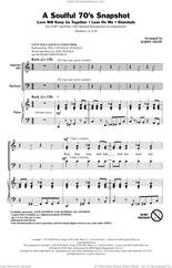 Cover icon of A Soulful 70's Snapshot (Medley) sheet music for choir (SAB: soprano, alto, bass) by Kirby Shaw, intermediate skill level