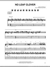 Cover icon of No Leaf Clover sheet music for guitar (tablature) by Metallica, James Hetfield and Lars Ulrich, intermediate skill level