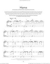 Cover icon of Mama (feat. William Singe) sheet music for piano solo by Jonas Blue, Edward James Drewett, Guy James Robin and Sam Romans, beginner skill level