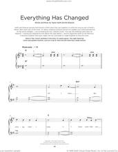 Cover icon of Everything Has Changed (feat. Ed Sheeran), (beginner) sheet music for piano solo by Taylor Swift and Ed Sheeran, beginner skill level