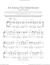 Cover icon of All Along The Watchtower sheet music for piano solo by Jimi Hendrix, U2 and Bob Dylan, beginner skill level