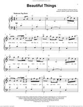 Cover icon of Beautiful Things, (easy) sheet music for piano solo by Benson Boone, Evan Blair and Jackson Lafrantz Larsen, easy skill level