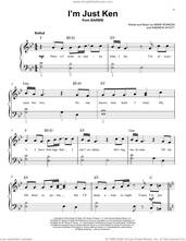 Cover icon of I'm Just Ken (from Barbie) (Full version) sheet music for piano solo by Ryan Gosling, Andrew Wyatt and Mark Ronson, easy skill level