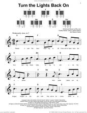 Cover icon of Turn The Lights Back On, (beginner) sheet music for piano solo by Billy Joel, Arthur Lafrentz Bacon, Freddy Wexler and Wayne Hector, beginner skill level
