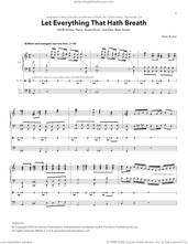 Cover icon of Let Everything That Hath Breath (COMPLETE) sheet music for orchestra/band by Mark Butler, intermediate skill level