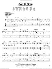 Cover icon of God Is Great sheet music for guitar solo (easy tablature) by Marty Sampson and Hillsong Worship, easy guitar (easy tablature)
