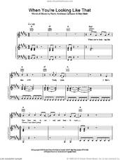 Cover icon of When You're Looking Like That sheet music for voice, piano or guitar by Westlife, Andreas Carlsson and Rami, intermediate skill level