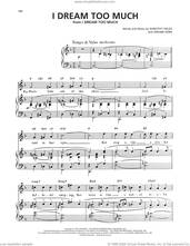 Cover icon of I Dream Too Much sheet music for voice, piano or guitar by Dorothy Fields and Jerome Kern, Dorothy Fields and Jerome Kern, intermediate skill level