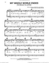 Cover icon of My Whole World Ended (The Moment You Left Me) sheet music for voice, piano or guitar by David Ruffin, Harvey Fuqua, James Roach, John Bristol and Pamela Sawyer, intermediate skill level