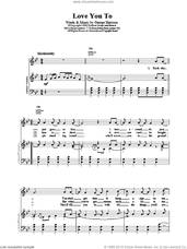 Cover icon of Love You Too sheet music for voice, piano or guitar by The Beatles and George Harrison, intermediate skill level