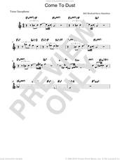 Cover icon of Come To Dust sheet music for tenor saxophone solo by Bill Bruford and Steve Hamilton, intermediate skill level