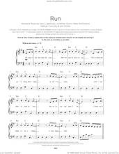 Cover icon of Run, (beginner) sheet music for piano solo by Snow Patrol, Gary Lightbody, Iain Archer, Jonathan Quinn, Mark McClelland and Nathan Connolly, beginner skill level