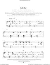 Cover icon of Baby (feat. Ludacris) sheet music for piano solo by Justin Bieber, Christine Flores, Christopher Bridges, Christopher Stewart and Terius Nash, beginner skill level