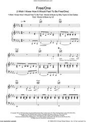 Cover icon of Free/One (I Wish I Knew How It Would Feel To Be and One) sheet music for voice, piano or guitar by Lighthouse Family, Billy Taylor, Dick Dallas and U2, intermediate skill level
