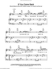 Cover icon of If You Come Back sheet music for voice, piano or guitar , Ian Hope, Nicole Formescu and Ray Ruffin, intermediate skill level