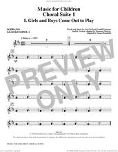 Cover icon of Music for Children (arr. Susan Brumfield) sheet music for orchestra/band (soprano glockenspiel 1) by Carl Orff and Susan Brumfield, intermediate skill level