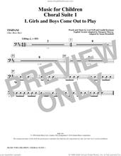 Cover icon of Music for Children (arr. Susan Brumfield) sheet music for orchestra/band (timpani) by Carl Orff and Susan Brumfield, intermediate skill level