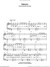 Cover icon of Babylon sheet music for piano solo by David Gray, easy skill level