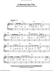 Cover icon of A Moment Like This sheet music for piano solo by Leona Lewis, John Reid and Jorgen Elofsson, easy skill level