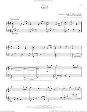 Cover icon of Girl sheet music for piano solo by David Lanz, The Beatles, John Lennon and Paul McCartney, intermediate skill level