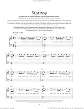 Cover icon of Starboy sheet music for piano solo by The Weeknd feat. Daft Punk, Abel Tesfaye, Guy-Manuel de Homem-Christo, Henry Russell Walter, Jason Quenneville, Martin McKinney and Thomas Bangalter, beginner skill level