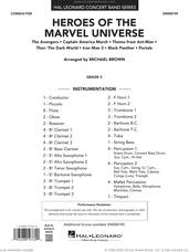 Cover icon of Heroes Of The Marvel Universe (COMPLETE) sheet music for concert band by Michael Brown, intermediate skill level