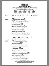 Cover icon of Babies sheet music for guitar (chords) by Pulp, Candida Doyle, Jarvis Cocker, Nick Banks, Russell Senior and Stephen Mackey, intermediate skill level