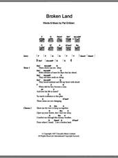 Cover icon of Broken Land sheet music for guitar (chords) by The Adventures and Pat Gribben, intermediate skill level