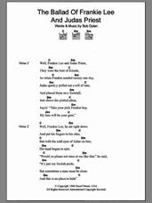 Cover icon of The Ballad Of Frankie Lee And Judas Priest sheet music for guitar (chords) by Bob Dylan, intermediate skill level