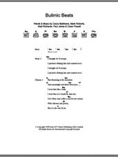 Cover icon of Bulimic Beats sheet music for guitar (chords) by Catatonia, Aled Richards, Cerys Matthews, Mark Roberts, Owen Powell and Paul Jones, intermediate skill level
