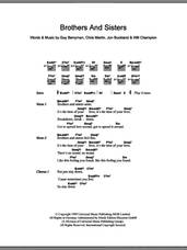 Cover icon of Brothers And Sisters sheet music for guitar (chords) by Coldplay, Chris Martin, Guy Berryman, Jon Buckland and Will Champion, intermediate skill level