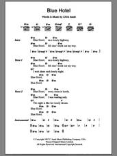 Cover icon of Blue Hotel sheet music for guitar (chords) by Chris Isaak, intermediate skill level